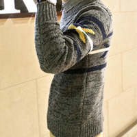 New Fashion Korean Style Round Neck Men Sweater 919SJ-K301F95-98-Yellow - Thumbnail 1