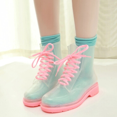 Fashion kawaii candy color rain boots