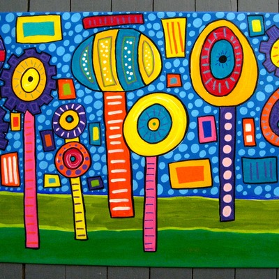 Bubble flowers-splat mat