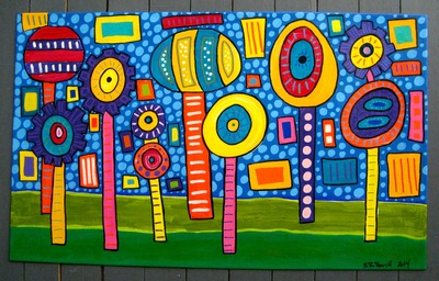 Bubble Flowers-Splat Mat