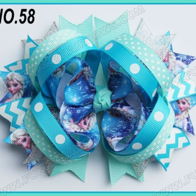 Frozen elsa boutique hair bow clip - Thumbnail 4
