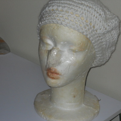 Crochet halter top,crochet slouchy hat  & crochet earrings 