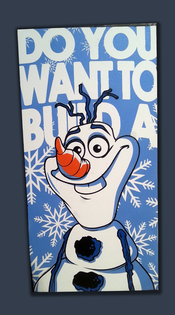 Olaf painted canvas