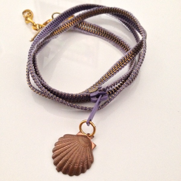 Purple Zipper Bracelet- Mermaid 