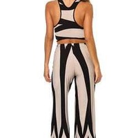 Beige and black one piece - Thumbnail 1