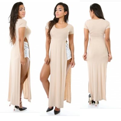 Double split top (khaki)