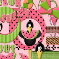 Watermelon (Digital Scrapbooking Kit) - Thumbnail 2
