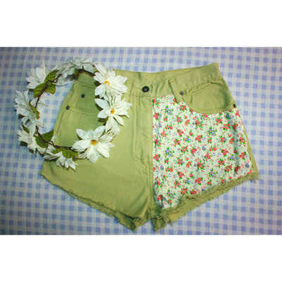 Mint floral shorts ♥ - Thumbnail 3