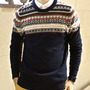 New Fashion Korean Style Round Neck Men Sweater 919SJ-K307F88-91-White-3