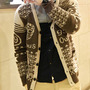 New Fashion Korean Style V-Neck Men Sweater 919SJ-K308F88-91-Coffee-1