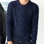 New Fashion Korean Style Round Neck Men Sweater 919SJ-K313F110-113-Coffee-3