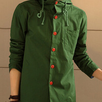 New Fashion Korean Style Long Sleeves Coat 922SJ-F10-43-Blue - Thumbnail 3