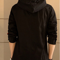 New Fashion Korean Style Long Sleeves Coat 922SJ-F10-43-Black - Thumbnail 2