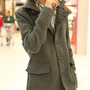 New Fashion Korean Style Long Sleeves Coat 922SJ-y25-73-Dark Gray-1