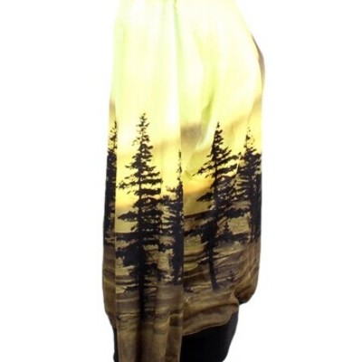 Peaceful woods sunset print sweatshirts unisex lovers street fashion long sleeve pullover loose design casual sweater free size