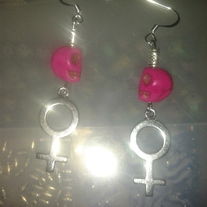 Female Skull Earrings 