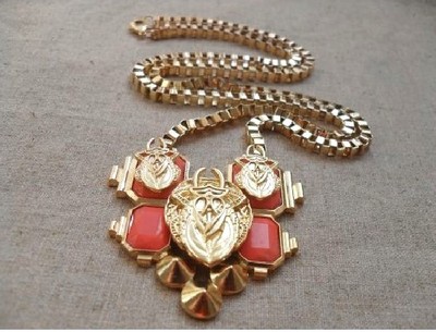 "Bug Me Orange" Pendant Necklace