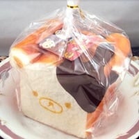Jumbo Rilakkuma Bread Loaf Dipped in Chocolate Sweets Cafe Series Squishy Charms - Thumbnail 1
