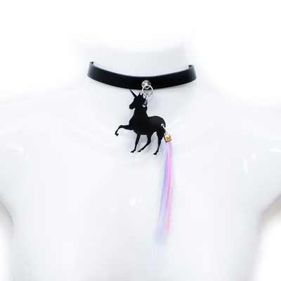 Rainbow unicorn choker