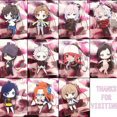 Devil survivor 2 - rubber strap - shijima daichi / sako makoto / ban airi / nitta io / torii jungo / houtsuin yamato / kujou hinako / kanno fumi - 