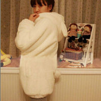 Japanese kawaii cartoon bear ear hooded coat - Thumbnail 2