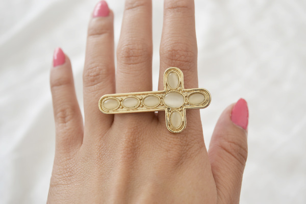 Double finger side cross ring