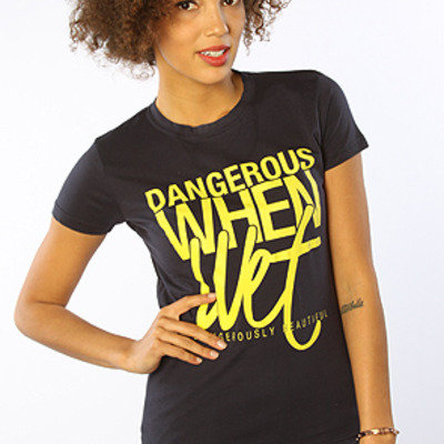 The dangerous when wet t-shirt in navy