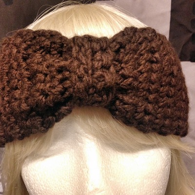 Chocolate brown bow headband
