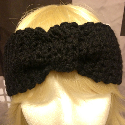 Black bow headband