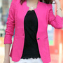 New Fashion Cotton Plain Womens Suit Jackets FLA1130-800-53-Pink-3