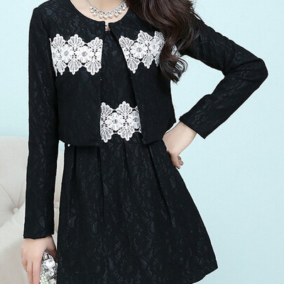 Summer fashion chiffon new korean style womens dresses fla1131-a-8811-65-black