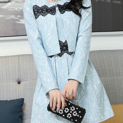 Summer fashion chiffon new korean style womens dresses fla1131-a-8811-65-blue