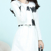 Summer Fashion Chiffon New Korean Style Womens Dresses FLA1131-A-8811-65-White - Thumbnail 1