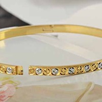 Amazing Two Tone Gold Bangle - Thumbnail 2