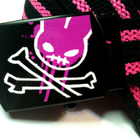 Spray Drip Nightmare Lapin - Canvas Belt - by Pink Nightmare Squad - Thumbnail 1