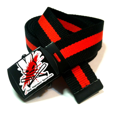 Bloody bats nightmare lapin - canvas belt - by pink nightmare squad