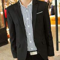 Free Shipping Long Sleeve Cotton Mens Suit Jackets 922SJ-F09-53-Blue - Thumbnail 3