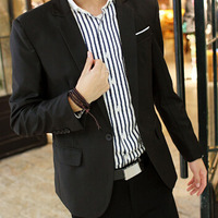 Free Shipping Long Sleeve Cotton Mens Suit Jackets 922SJ-F09-53-Blue - Thumbnail 4