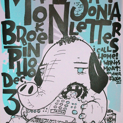 Maple stave, monsonia, broken letters, durham, nc 2009