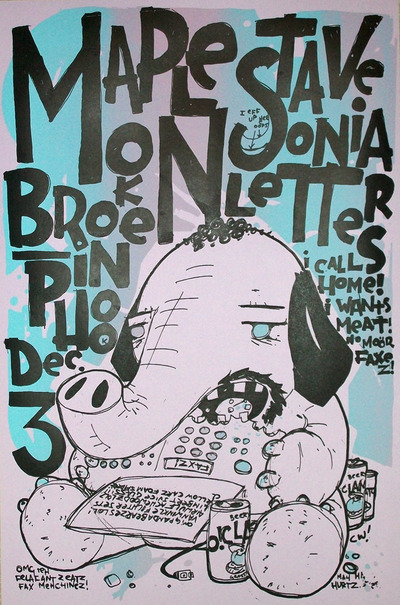 Maple Stave, Monsonia, Broken Letters, Durham, NC 2009