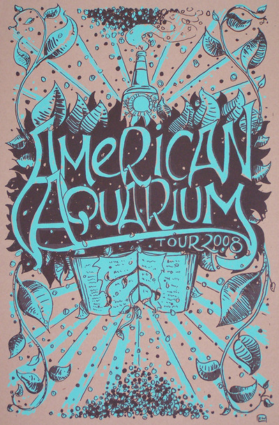 American Aquarium tour print, 2008