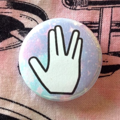 Vulcan Salute Pinback Button