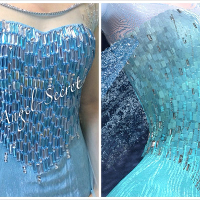 Mat24 material set for elsa dress!! diy a elsa dress!! frozen cosplay costume tailor handmade custom - Thumbnail 1