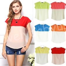 New candy matched color loose casual tops blouses