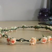 Spike Peach floral crown ♥ - Thumbnail 1