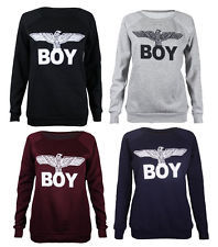  ladies army eagle wings boy print sweatshirt