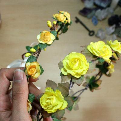 Yellow floral crown ♥