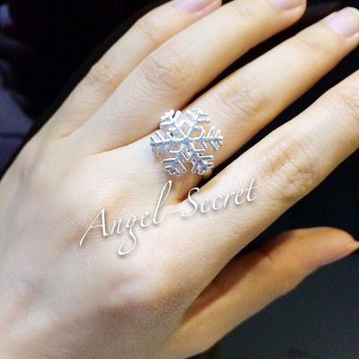 Ring d elsa costume snow queen anime cosplay ring for frozen dress silver snowflake