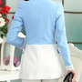 New Fashion Cotton Plain Womens Casual Suit Jackets FLA1131-A-6018-53-Blue-2