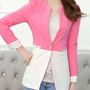 New Fashion Cotton Plain Womens Casual Suit Jackets FLA1131-A-6018-53-Blue-3